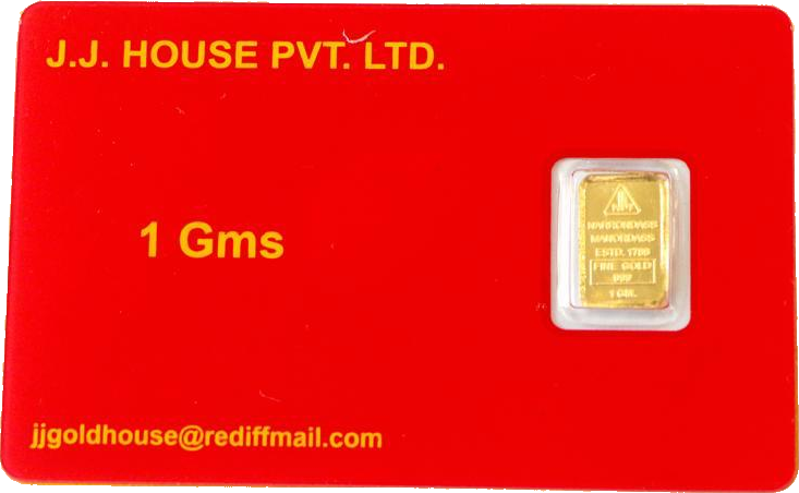 1 gram JJ gold bar